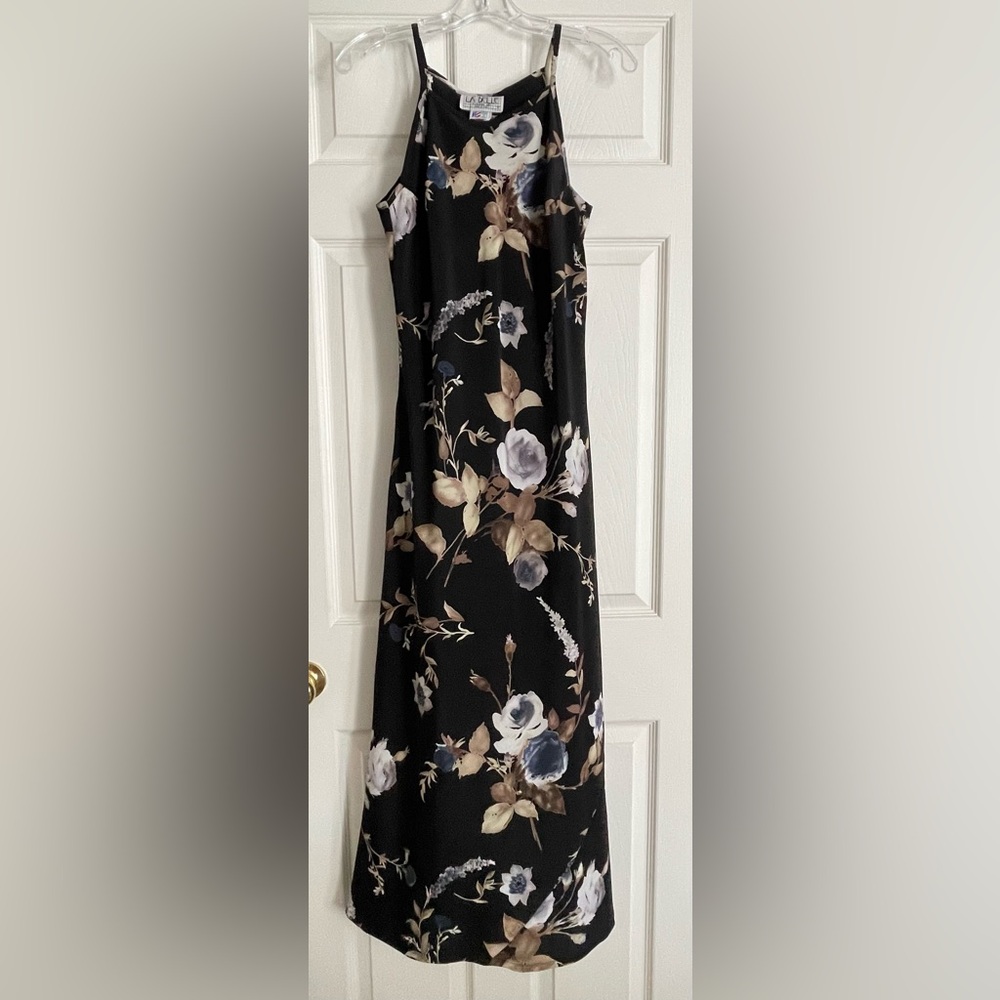 Floral Black Maxi Dress